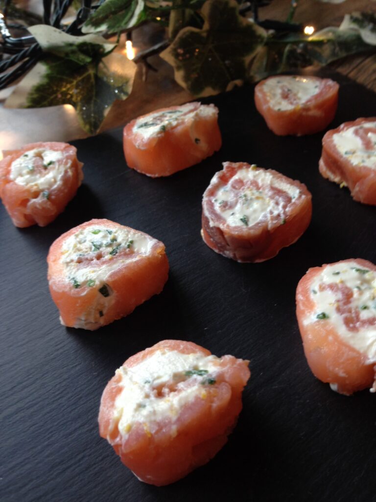 Smoked Salmon Roulade Canapé Recipe
