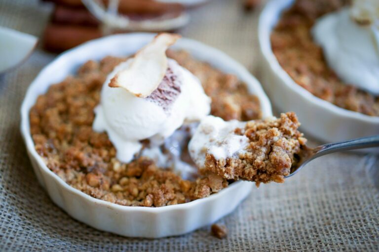 Orange Infused Apple & Rhubarb Crumble Recipe