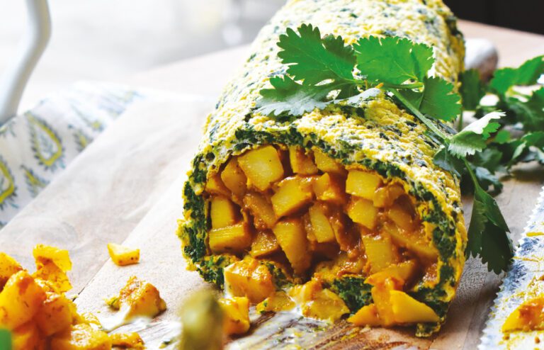 Spinach Roulade & Coriander Cream Recipe