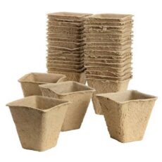 Gro-Sure 6cm Square Fibre Pots – Pack of 20