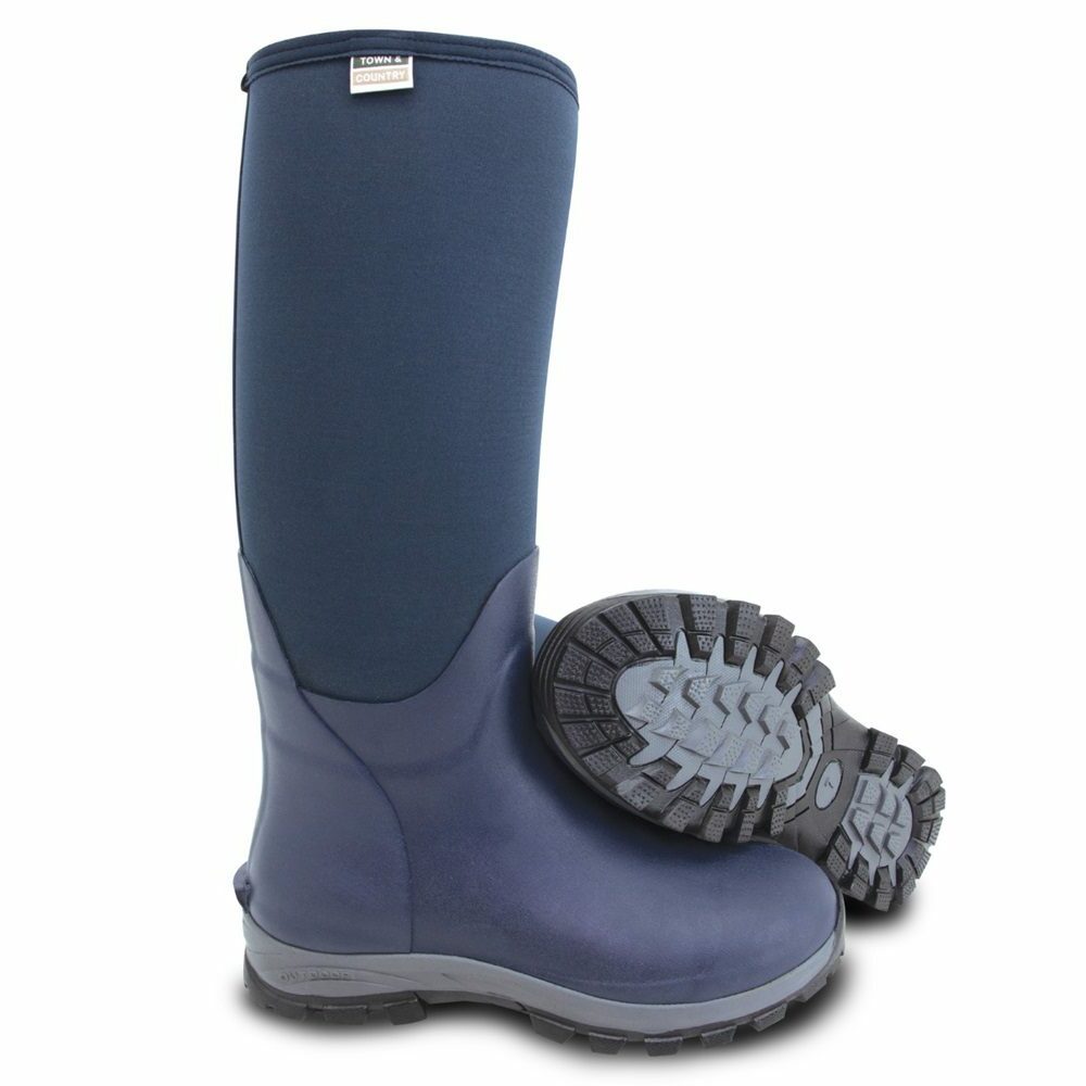 Town & Country Buckingham Neoprene Wellington Boots Navy 5020358001585