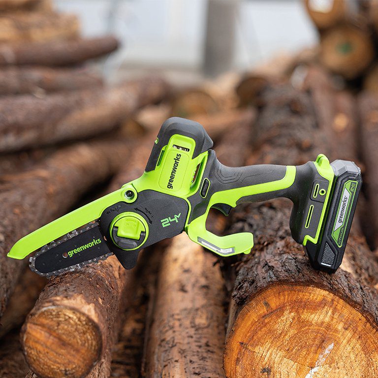 Greenworks 24V Mini Chainsaw with 2Ah Battery & Charger 6952909090467