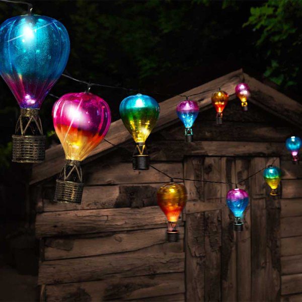 SkyRunner Solar Powered Garden String Lights - Set of 10
