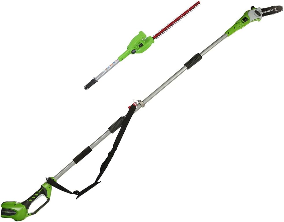 Greenworks 40V 25.4cm Cordless Pole Saw & 51cm Cordless Hedge Trimmer (Tool Only) 6952909007991