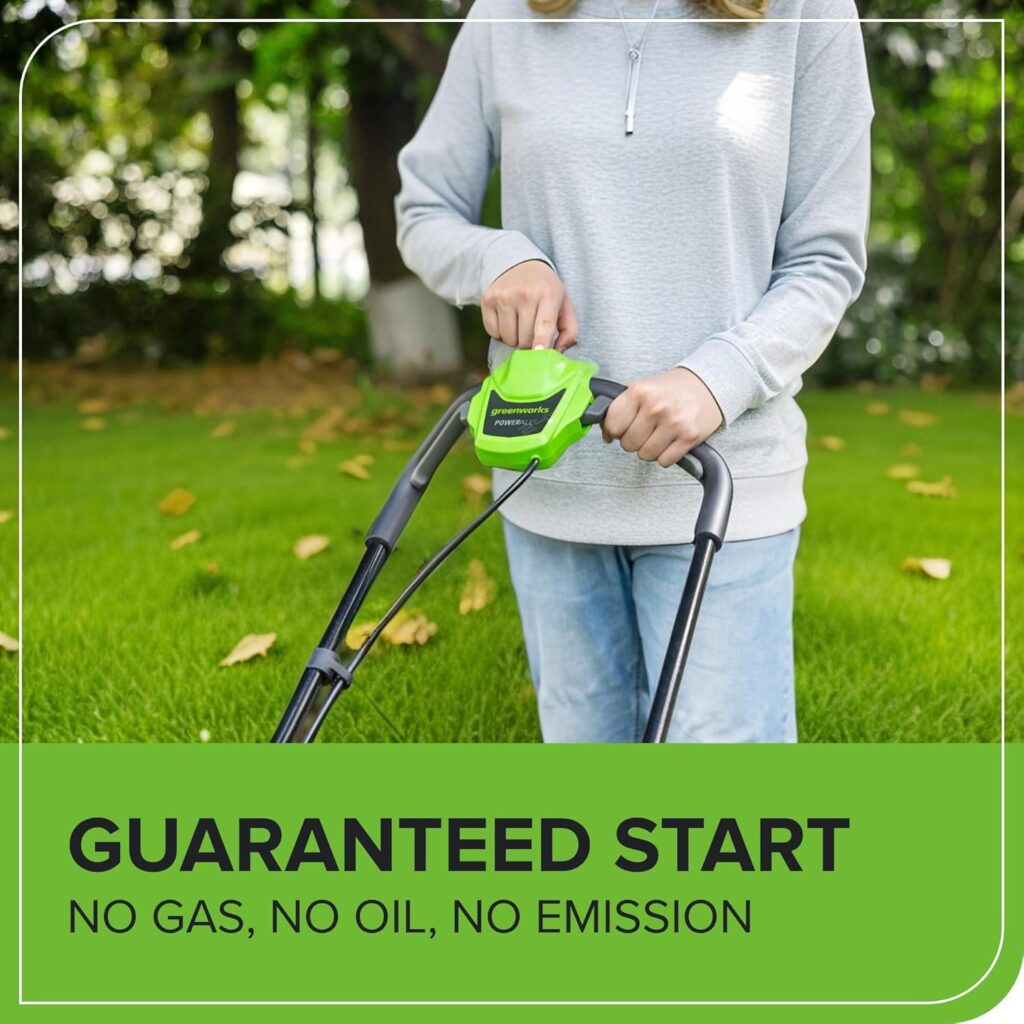 Greenworks 24V 33cm Cordless Brushless Lawnmower (4AH Battery & 2A Charger) 0195526201366