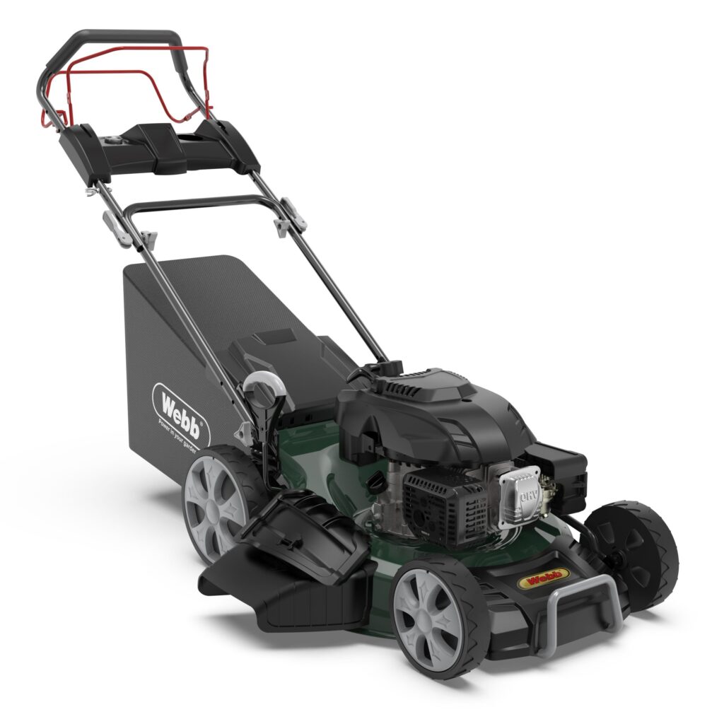 Webb 51cm Self Propelled Electric Start Petrol Lawn Mower 5055661905558