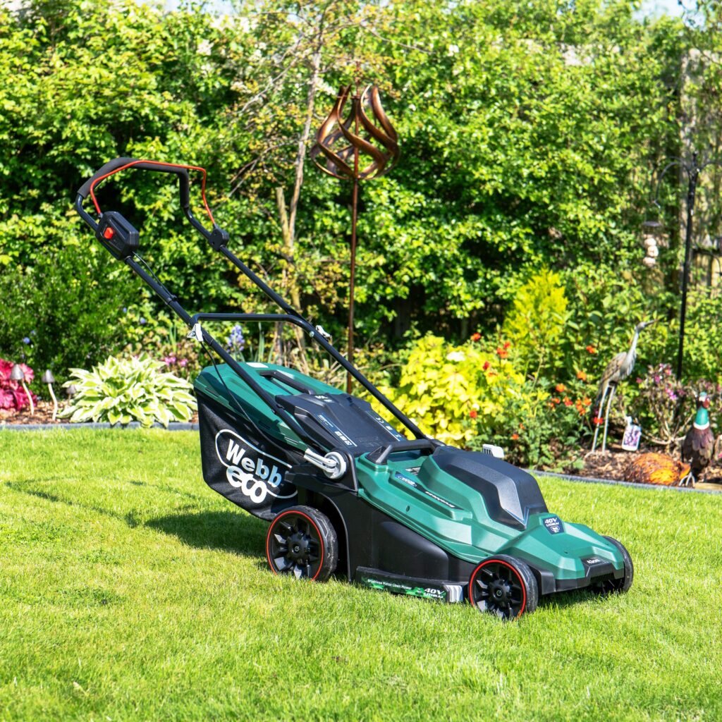 Webb Eco 40V (2 x 20V) 43cm (17″) Cordless Rotary Lawnmower (Tool Only) 5055661905619