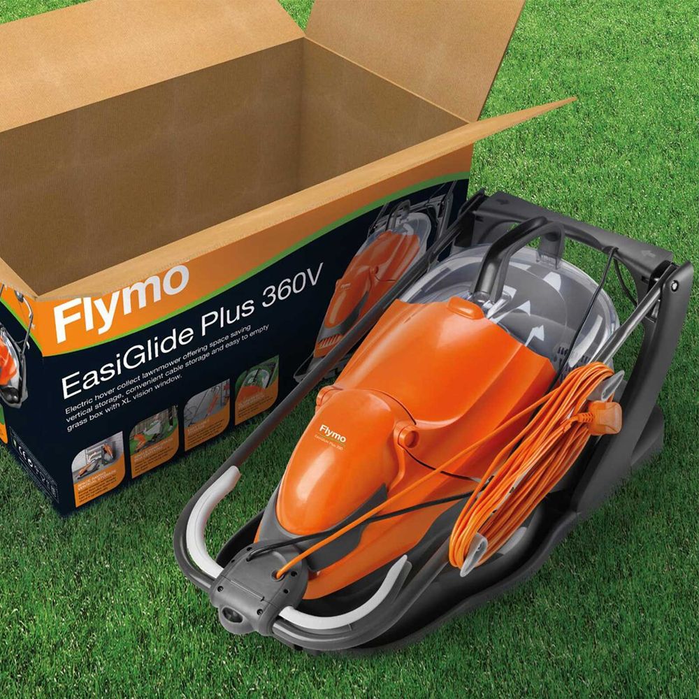Flymo Easi Glide Plus 360v 30cm (14″) Electric Hover Collect Lawnmower 7392930542594