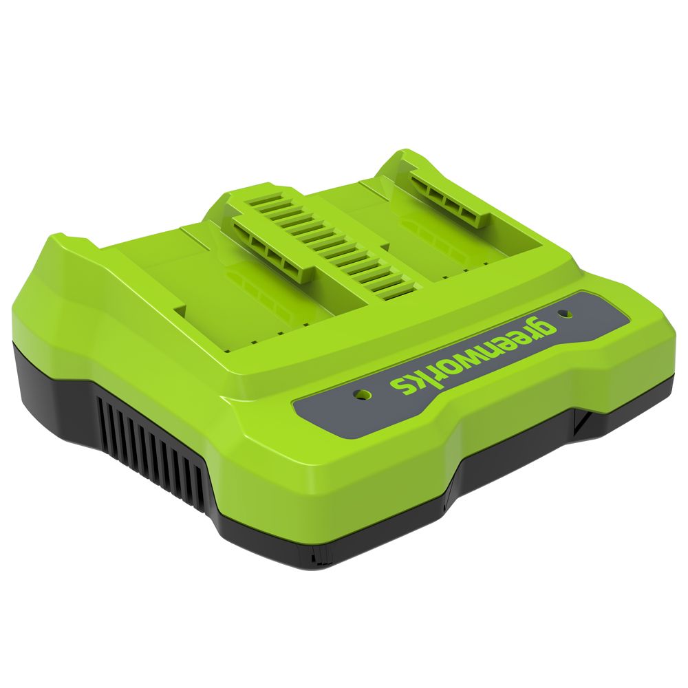 Greenworks 48V 36cm Cordless Brushless Lawnmower (2 x 4 AH Batteries & 4A Dual Port Charger) 0195526201359