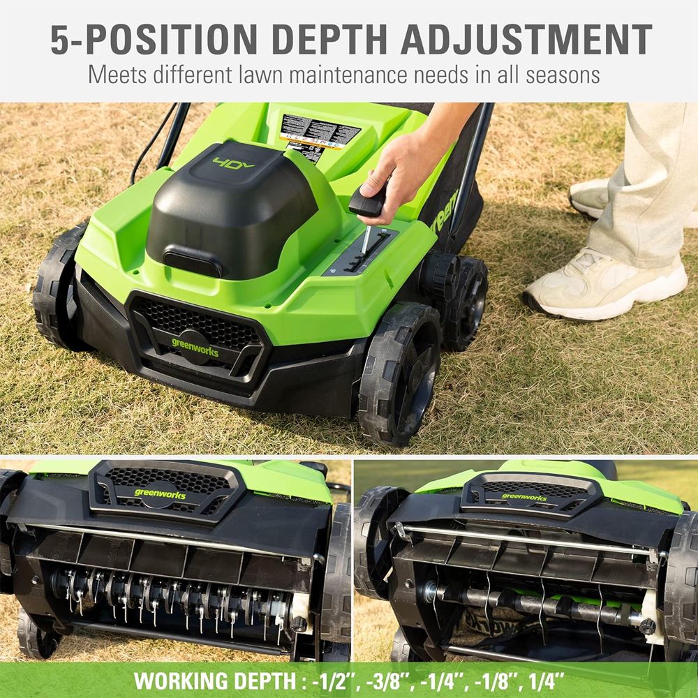 Greenworks 40V 38cm Cordless Brushless Dethatcher (Tool Only) 6952909092355