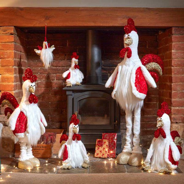 Romeo Cluck Plush Christmas Chicken Decoration