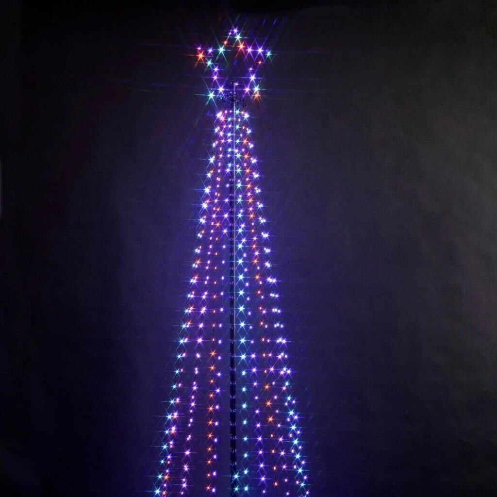 8ft Multicolour Flashing Maypole Christmas Tree 5029936993670 2