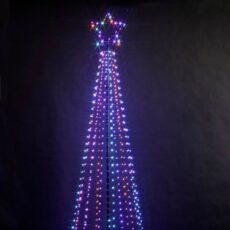 5029936993670 1 8ft Multicolour Flashing Maypole Christmas Tree