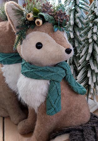 winter woodland theme fox plush 313w