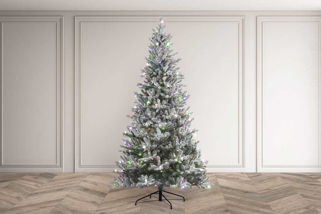 BOSK Frosted Dalton Fir – 6.5ft Christmas Tree With 400 Colour Switch – Warm White/Multi Colour Leds 5061030161296 2