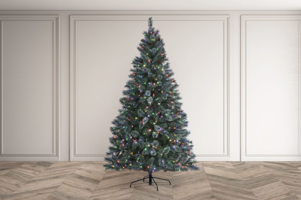 BOSK Heartwood Blue Pine – 7.5ft Christmas Tree With 600 Colour Switch – Warm White/Multi Colour Leds 5061030162613 2