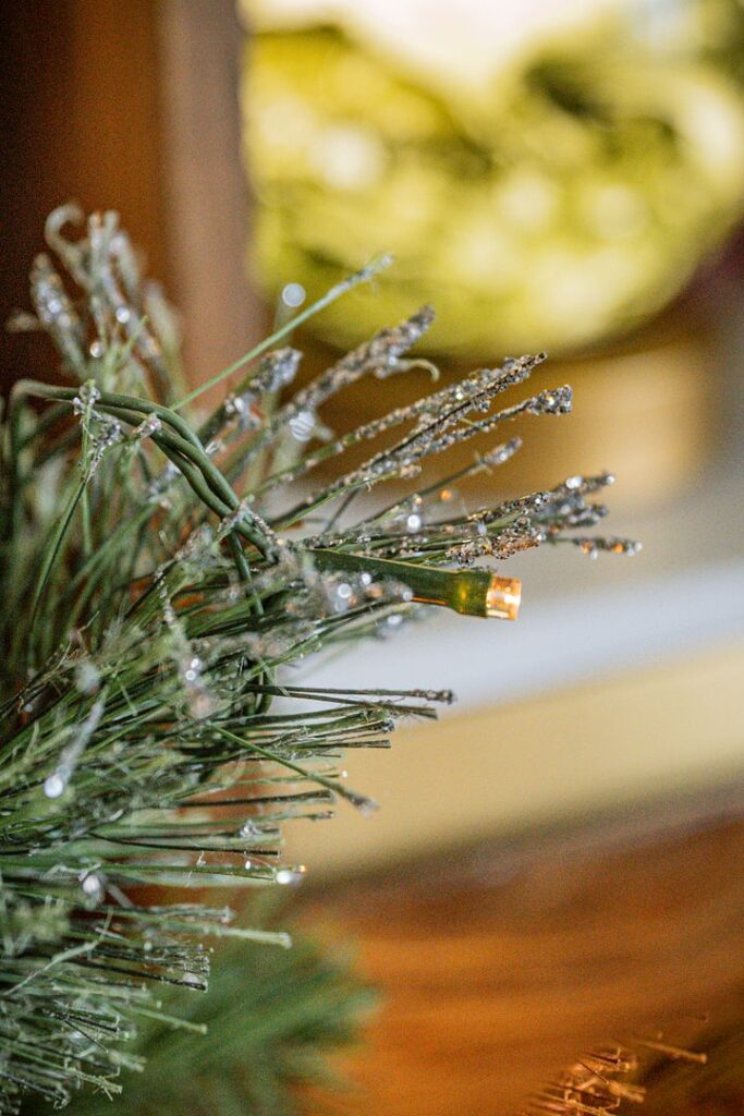 BOSK Poinsettia Pine 26″ Christmas Wreath With 50 Warm White Lights 5061064663681 2