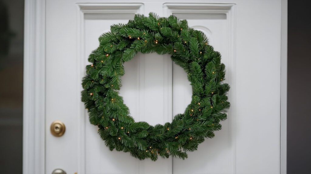 BOSK Evergreen 36″ Christmas Wreath With 100 Warm White Lights 5061030166642 2