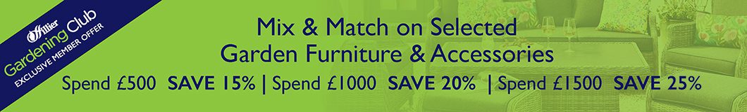 Mix and Match Gardening Club Offer Banner for Furniture